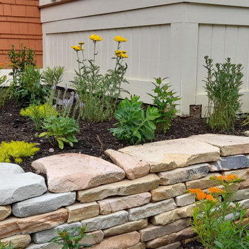 Cottage Garden with Walls & Steps