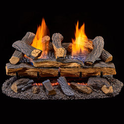 24" Vent Free Gas Log Set with Remote Control - Heating And Cooling