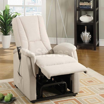 Glenson Power Lift Chair in Beige Linen