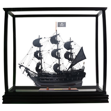 Display Case For Tall Ship Medium Wooden Display Case for Model Ships