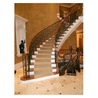 Foyer Makeover Client in Alpharetta,GA - Traditional - Staircase ...