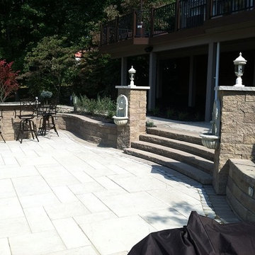 Elevated Patio Overlooking Tennis Court