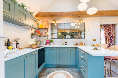 Inspiration for a contemporary kitchen in Kent.