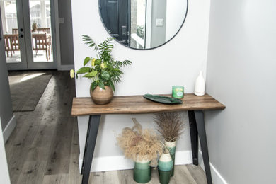 Inspiration for a modern entryway remodel in Ottawa