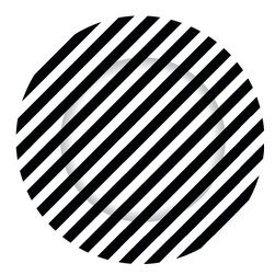 Black and White Stripe Charger Plate - Charger Plates