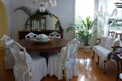 Inspiration for a coastal dining room remodel in Miami