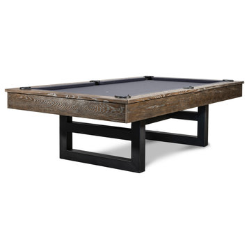 Mckay 8' Slate Pool Table With Premium Accessories, Steel Grey
