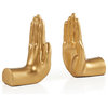 Danya B 2-Piece "Hands" Bookend Set, Gold