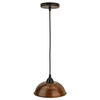 Hand Hammered Copper 8.5" Dome Pendant Light
