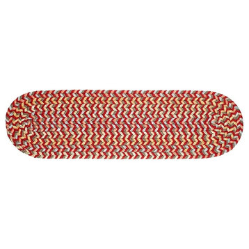 Rhody Rug Cypress Stair Tread Rug, Brilliant Red, Set Of 13