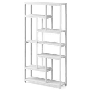 Tribesigns 79" 7-Tier 10-Shelf Open Storage Shelves for Home Office, White