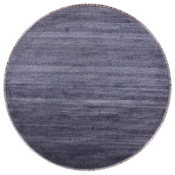 8' Round Gabbeh Savannah Grass Hand Knotted Wool and Silk Area Rug, P9781