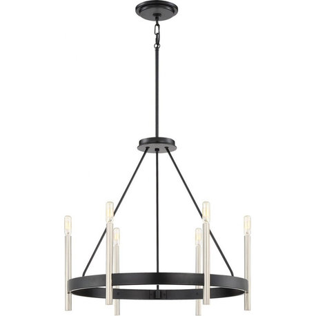 Quoizel Lighting - Anthem Chandelier 6 Light Steel     -Traditional