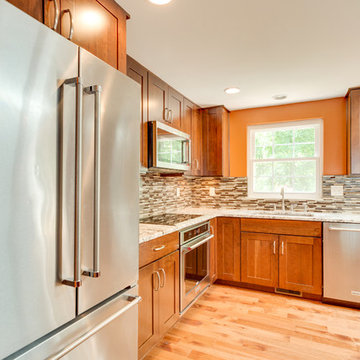 Warm transitional Kitchen Remodel Burke, VA