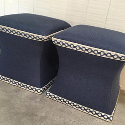 Custom Curved Ottomans - Upholstered Benches
