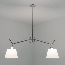 Artemide - ARTEMIDE TOLOMEO DOUBLE PENDANT LAMP + SHADE - Pendant Lighting