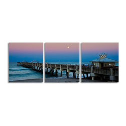 Ready2HangArt - Ready2hangart Bruce Bain 'Blue Pier II' Canvas Wall Art - Prints And Posters