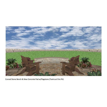 Houston Firepit, Two-Tier Pergola & Outdoor Kitchen With Pizza Oven