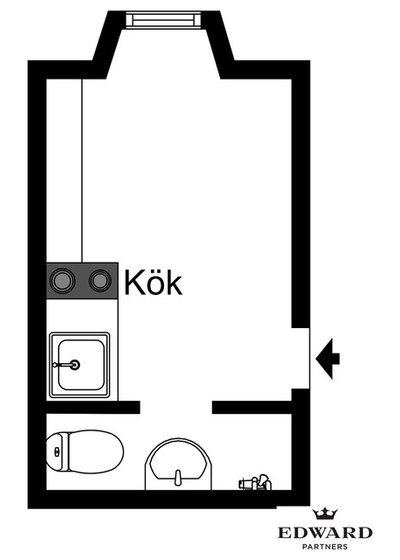 kleine weise wohnung stockholm, mini-wohnung in stockholm: schnapslager wird zur kleinsten wohnung, Design ideen