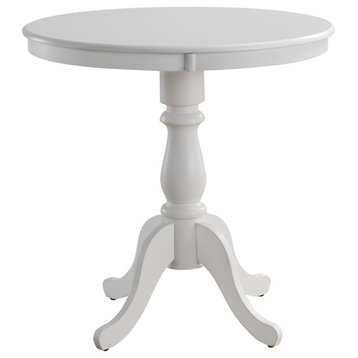 Fairview 36" Round Pedestal Bar Table, White