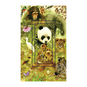 Vanishing Species Single Rocker Peel and Stick Switch Plate Cover: 2 Units