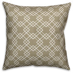 DDCG - Diamond Taupe Pattern Spun Poly Pillow, 18"x18" - This polyester pillow features a diamond taupe pattern to help you add a stunning accent piece to  your home. The durable fabric of this item ensures it lasts a long time in your home.  The result is a quality crafted product that makes for a stylish addition to your home. Made to order.
