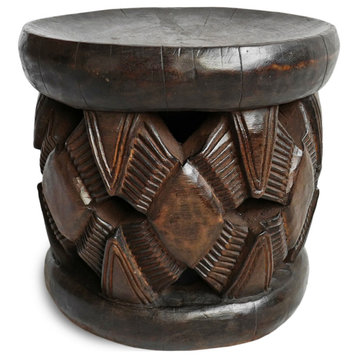 Consigned Akua Vintage Bamileke Wood Stool