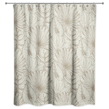 Vintage Palms 71x74 Shower Curtain