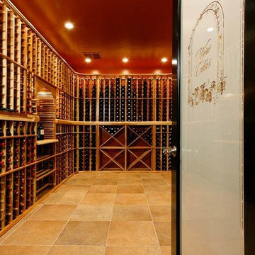 Wine Cellar and Tasting Room by Michael Nash Design Build & Homes