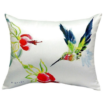 Betsy's Hummingbird No Cord Pillow - Set of Two 16x20