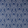 Pinch Pleated Curtain Panels Pair Alyssa Regal Navy Dotted Print Cotton Linen