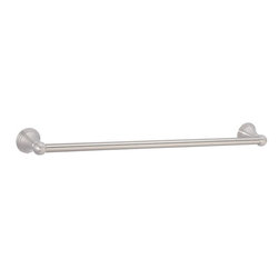 Door Corner - Florentine Series Bathroom Collection, Satin Nickel, 24" Towel Bar - Towel Bars