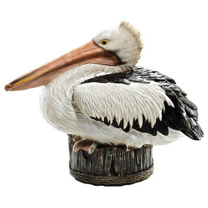 Pelican Water Bird Garden Statue Nautical Tropical Art Patio Yard Beach Decor