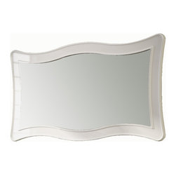 Ondas 59" framed mirror. white. - Bathroom Mirrors