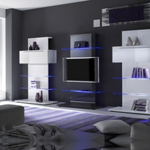 Modern Contemporary Lacquer-Wood Wall Unit Composition