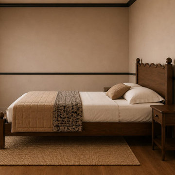 Modern Rustic Transitional Bedroom Style | Solid Wood Low Profile Platform Bed
