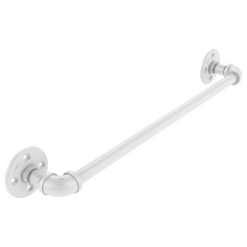 Allied Brass Pipeline Collection 18" Towel Bar, Matte White