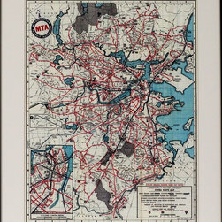 Ward Maps - Boston MTA Vintage Reproduction Map - Artwork