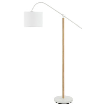 Safavieh Levitt 61" Floor Lamp, White/Natural