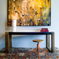 Salvador Desk, Sputnik Stool, West One Painting & Scott Daniel Lighting - Desks And Hutches