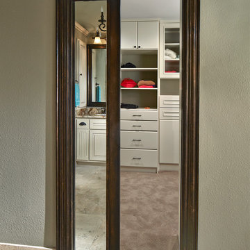 Old Shepard Framed Mirror Pocket Door