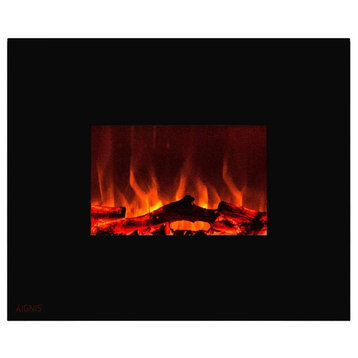 Electric Wall Mounted Fireplace Royal 36 inch with Logs | Ignis