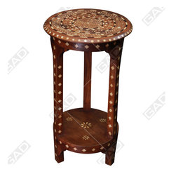 WOOD EN BONE ROUND STOOL - Furniture