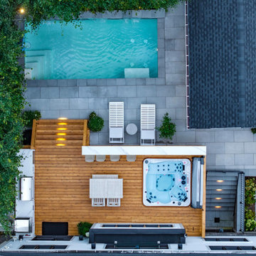 Compact Plunge Pool with Spillover Wall
