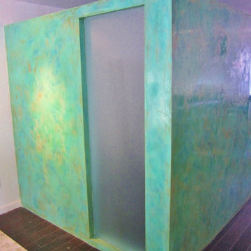 venetian plaster polished green