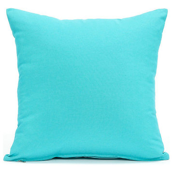 Solid Aqua Blue Pillow Cover, 26"x26"