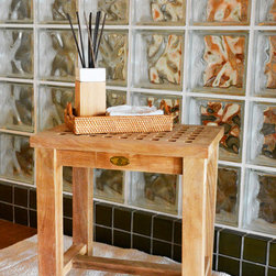 Teak Stool in the Bathroom and Spa - Shower Benches & Seats