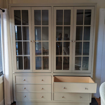 Custom Credenza & Hutch with Wine Racks