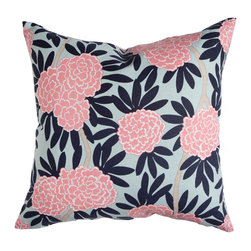 Caitlin Wilson Navy Fleur Chinoise Pillow - Decorative Pillows