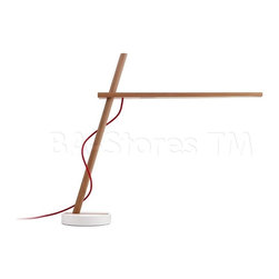 Clamp Freestanding Table Lamp in White Oak - Table Lamps